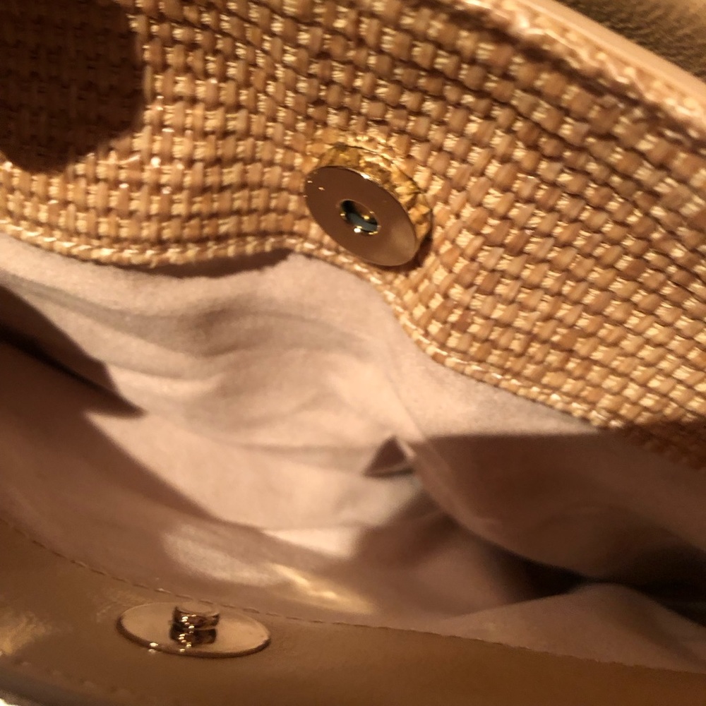 NWT Gorgeous Cult Gaia straw clutch with twisted fringe scarf detail - Picture 6 of 6